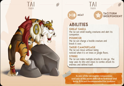 Tiger Animal Companion Miniature - resin tabletop miniature alternate angle