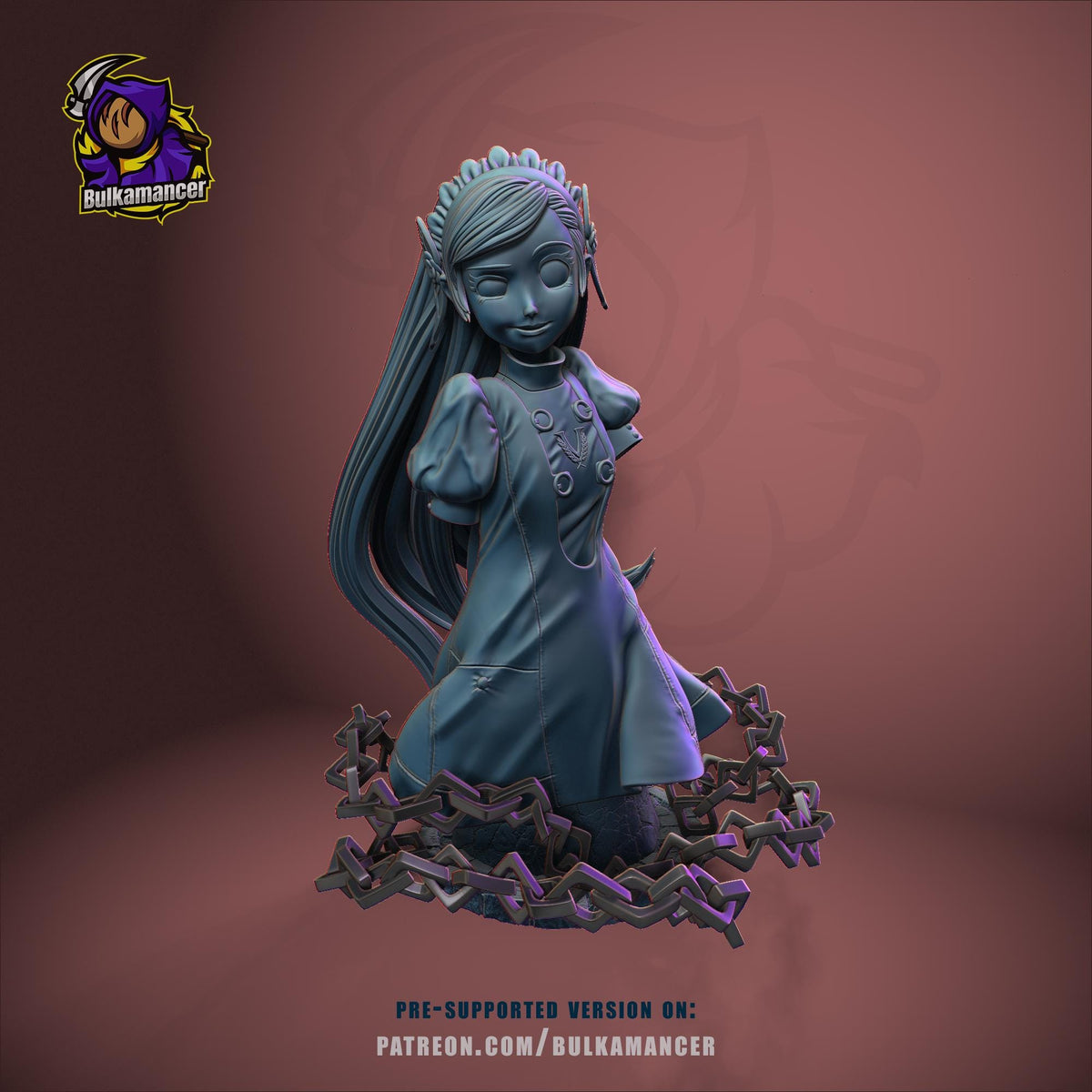 Lavenza Bust - Persona 5 - resin tabletop miniature front view