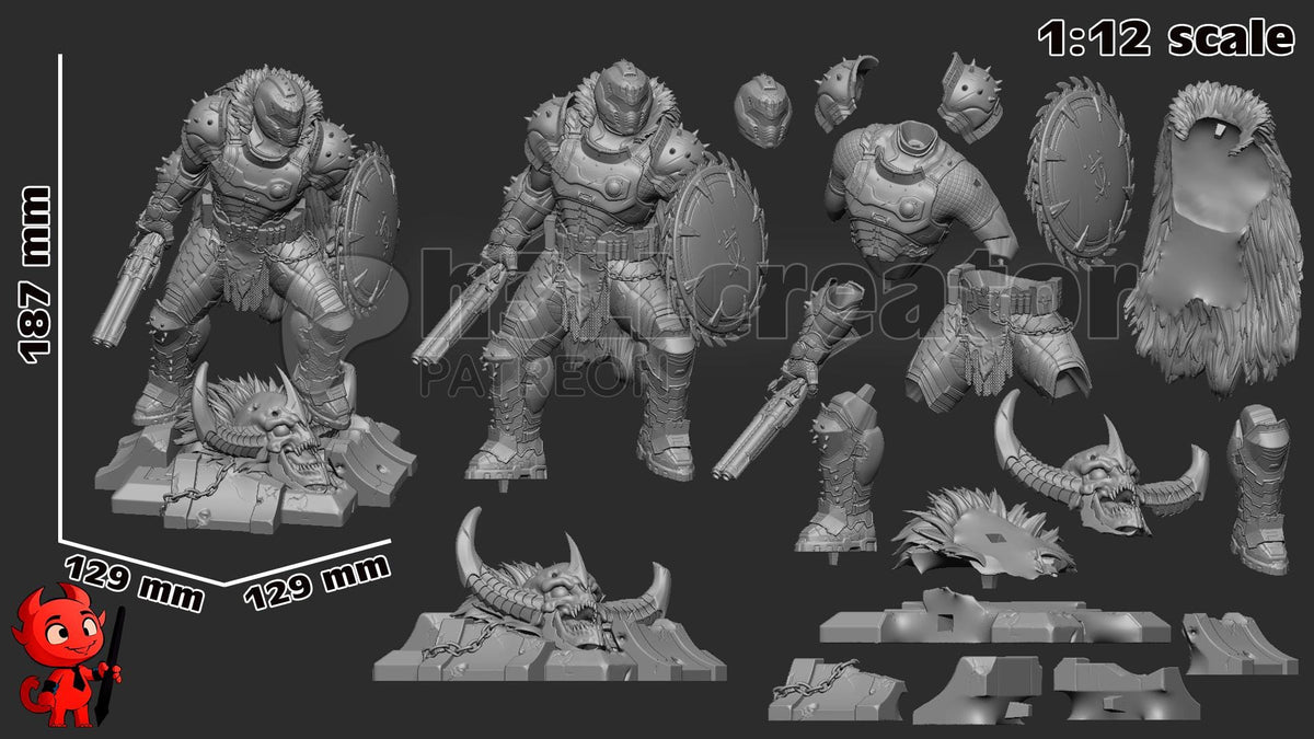 Doomguy Figure - resin miniature view 6