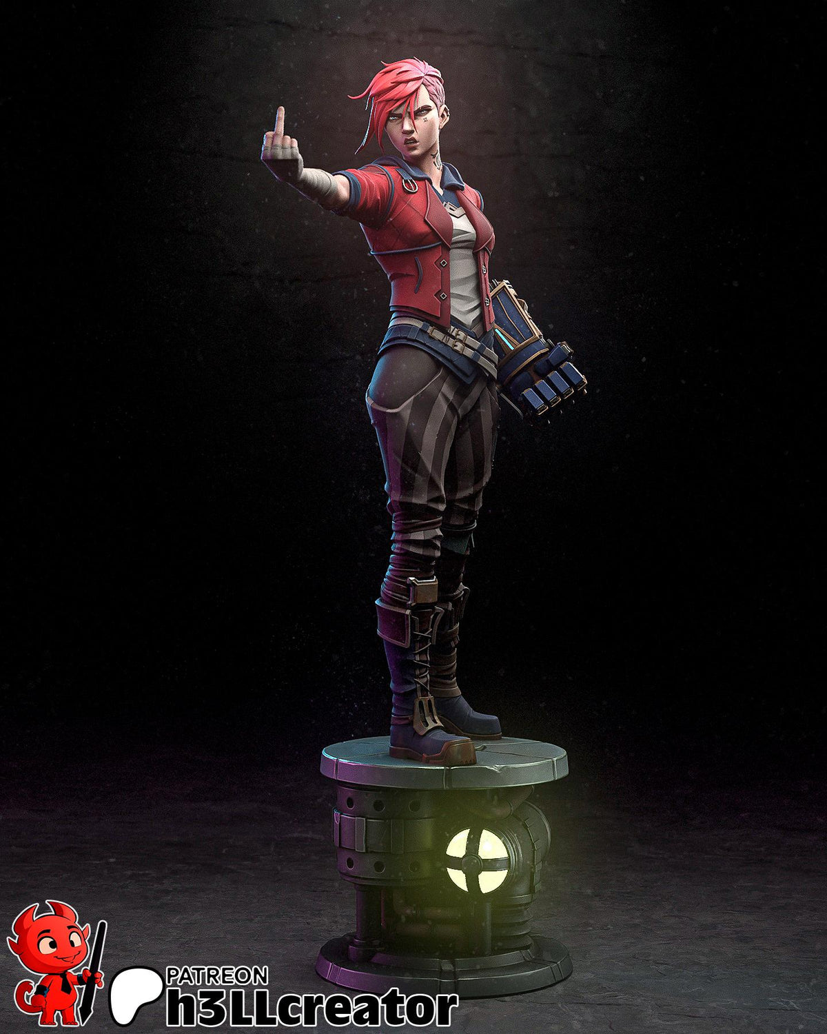 Vi Figure - Arcane - 3D printed miniature detail view