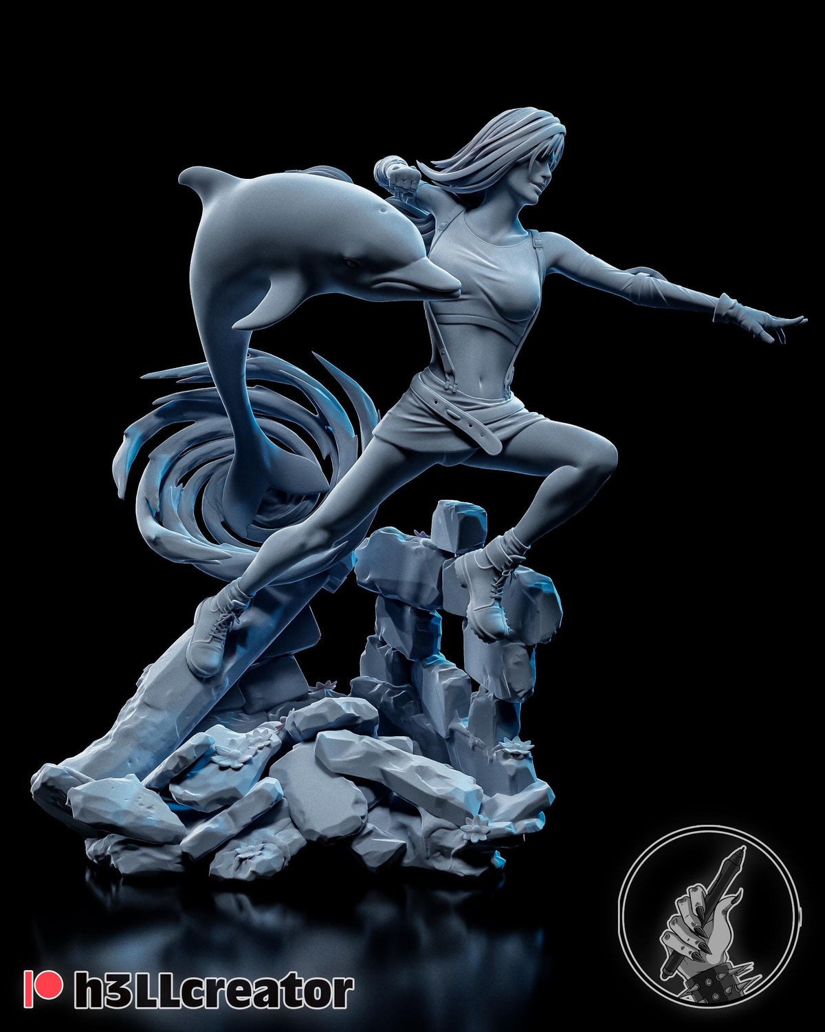 Tifa Lockhart Figure - Final Fantasy VII - paintable tabletop miniature product view