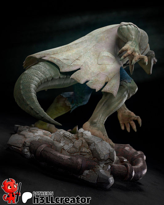 Lizard Dr. Curtis "Curt" Connors Figure - Spider-Man - resin tabletop miniature alternate angle