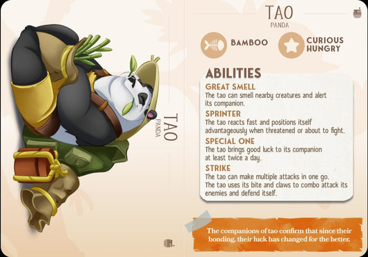 Panda Animal Companion Miniature - resin tabletop miniature alternate angle