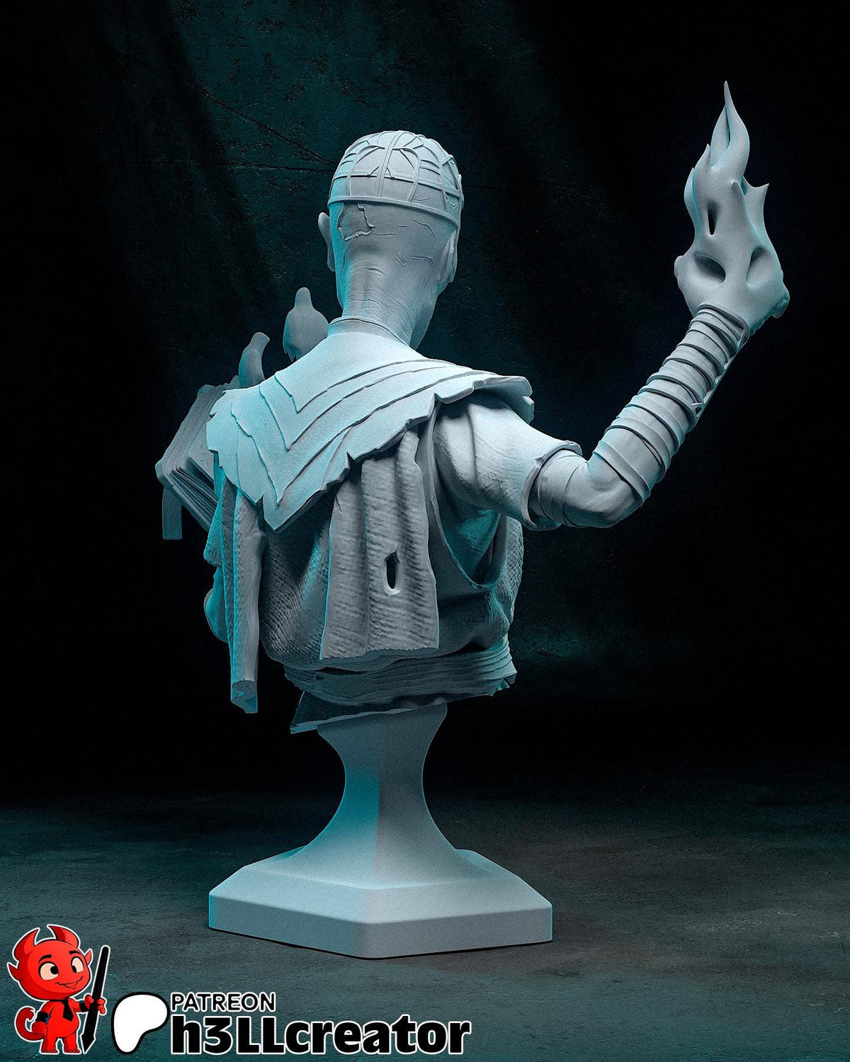 Withers Bust - Baldur's Gate 3 - 3D printed miniature detail view
