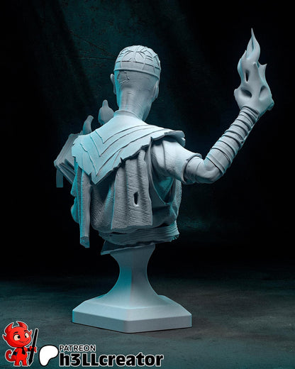 Withers Bust - Baldur's Gate 3 - 3D printed miniature detail view