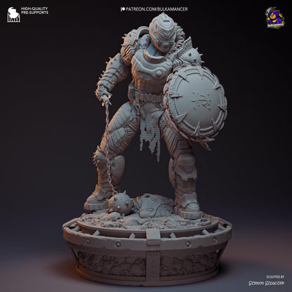Doom Slayer Figure - paintable tabletop miniature product view