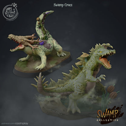 Crocodile Miniature - resin tabletop miniature front view