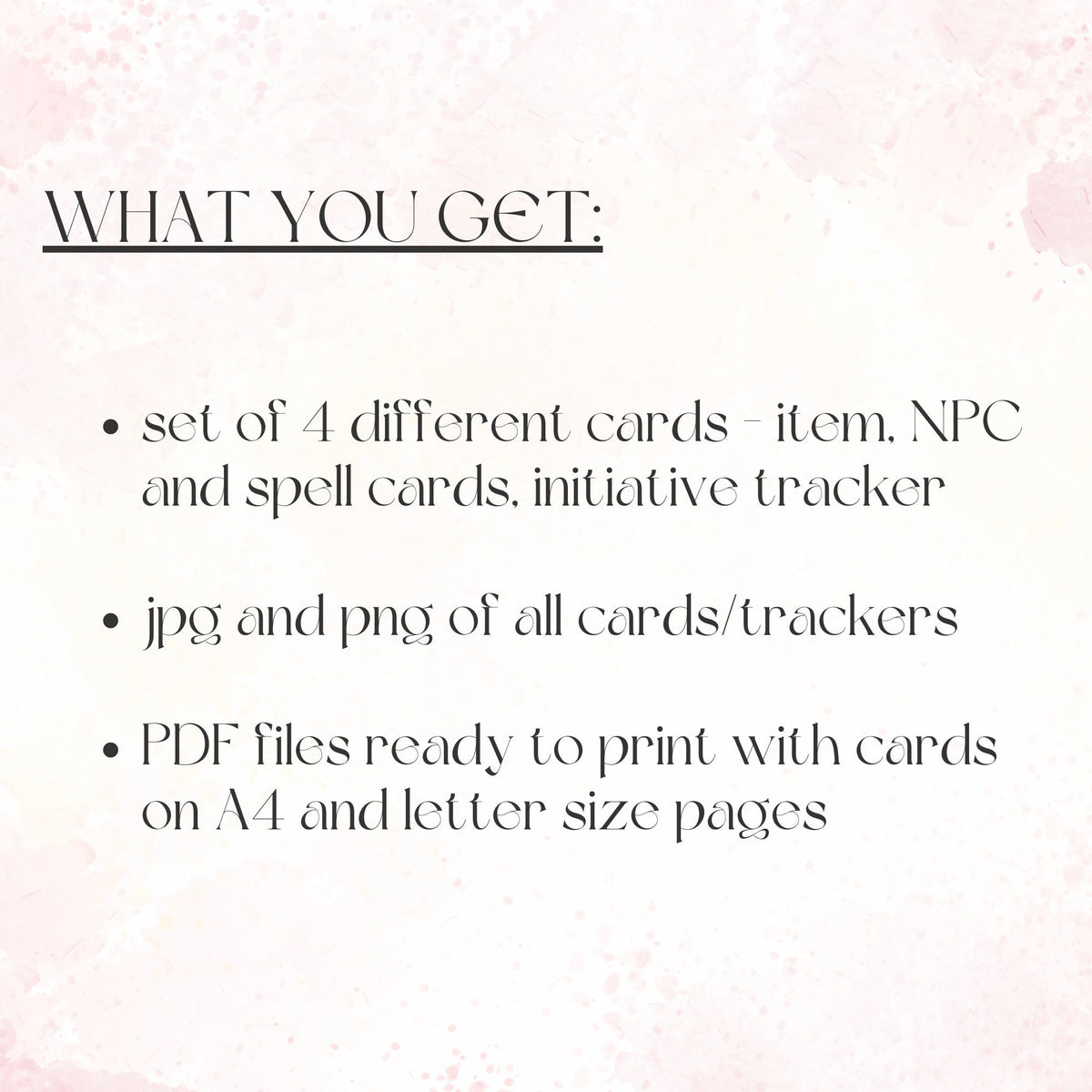 Fillable Cards Set - printable tabletop RPG resource preview