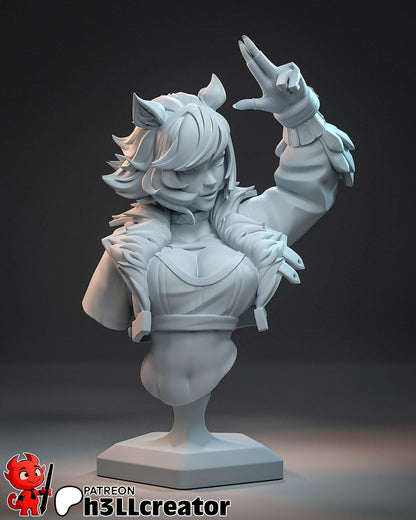 Squirrel Girl Bust - Marvel Rivals - resin tabletop miniature alternate angle