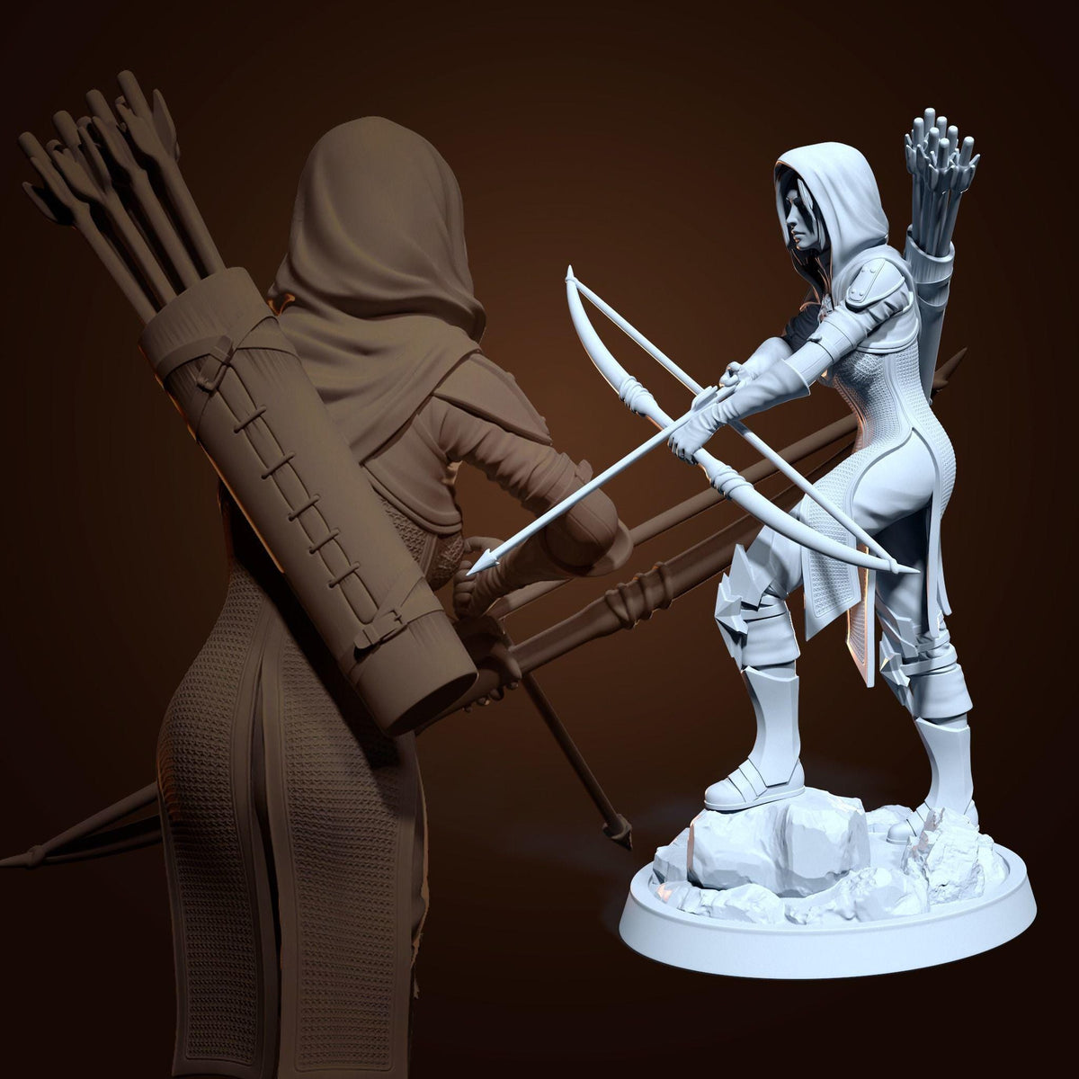 Leliana Dragon Age Figure - 3D printed miniature detail view