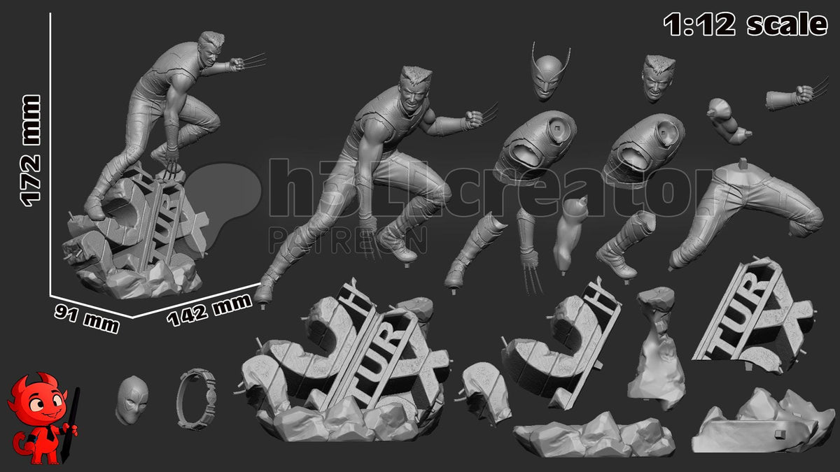 Wolverine Figure - resin miniature view 8
