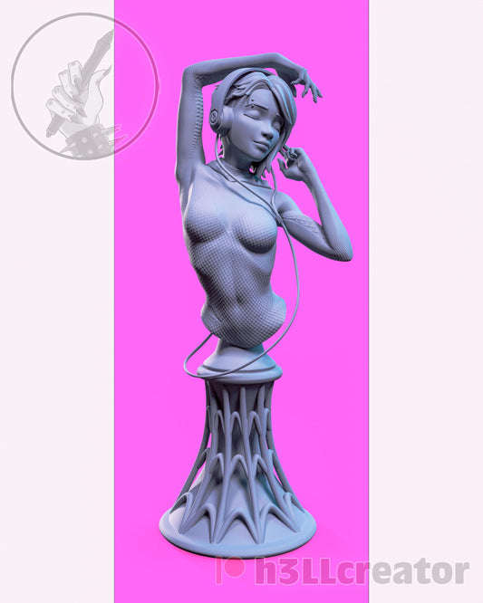 Gwen Stacy Spiderman Bust - resin tabletop miniature front view