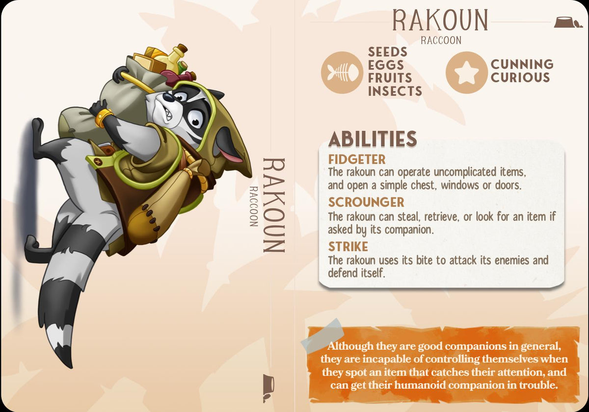 Raccoon Animal Companion Miniature - resin tabletop miniature alternate angle