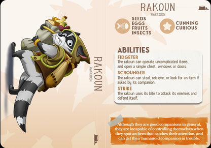 Raccoon Animal Companion Miniature - resin tabletop miniature alternate angle