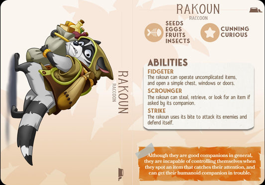 Raccoon Animal Companion Miniature - resin tabletop miniature alternate angle