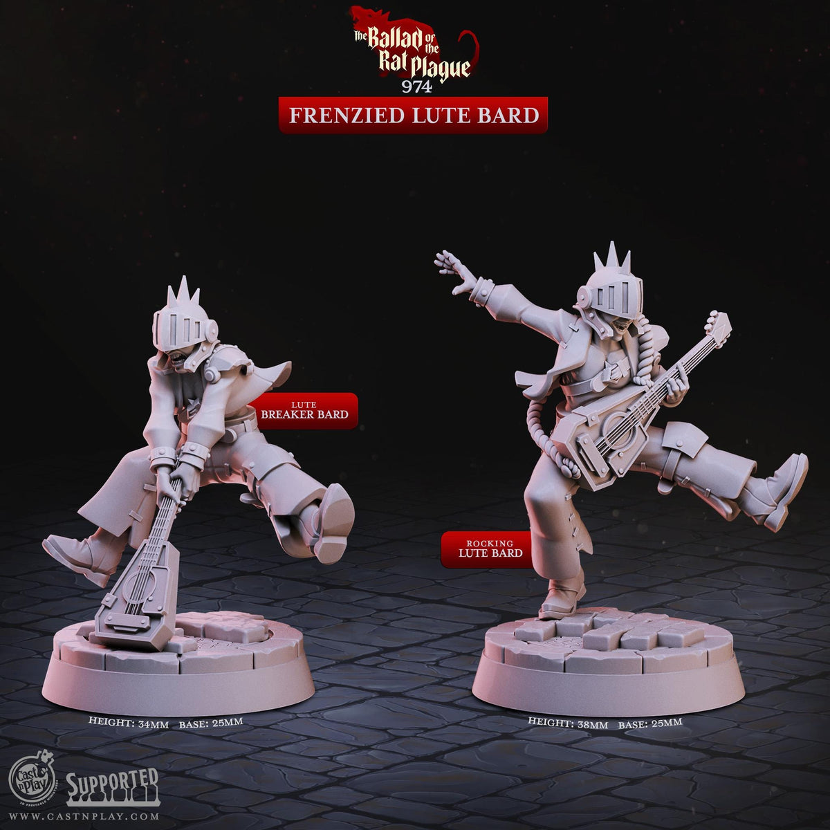 Bard Miniature - resin tabletop miniature alternate angle