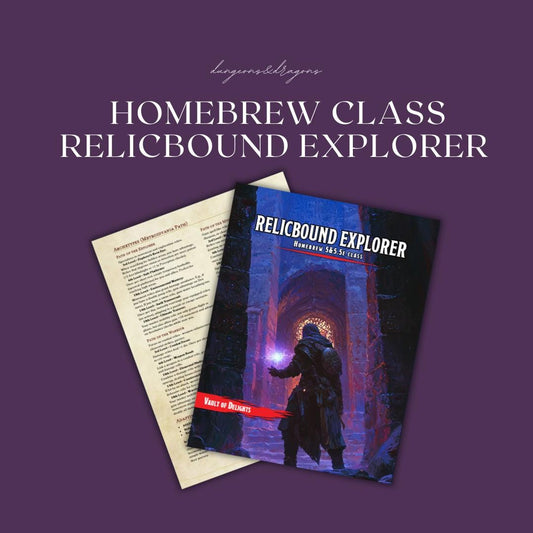 Relicbound Explorer Homebrew Class Guide - digital download preview