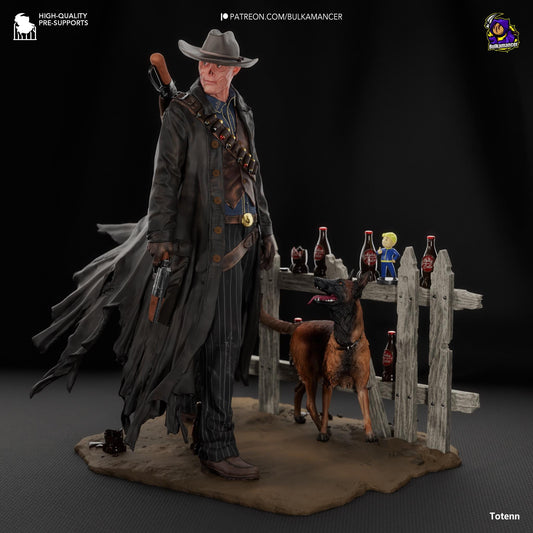 Fallout Ghoul Figure - resin tabletop miniature front view
