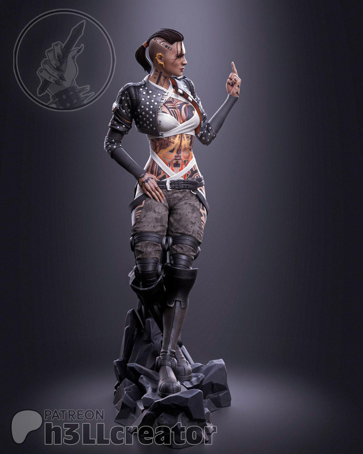 Jack Figure - Mass Effect - resin tabletop miniature alternate angle