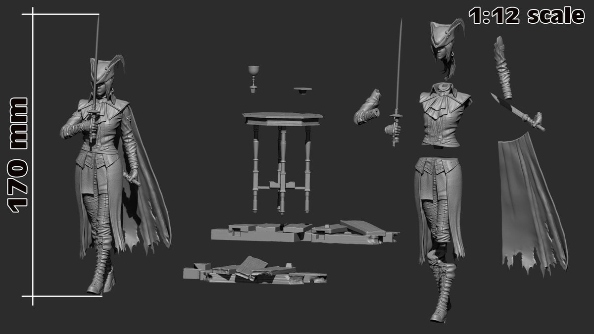 Lady Maria Bloodborne Figure - resin miniature view 5