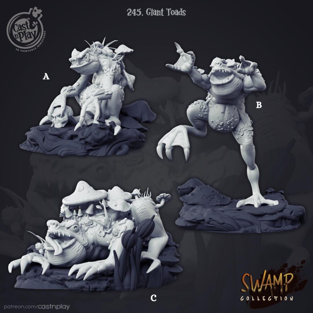 Grung Miniature - resin tabletop miniature alternate angle