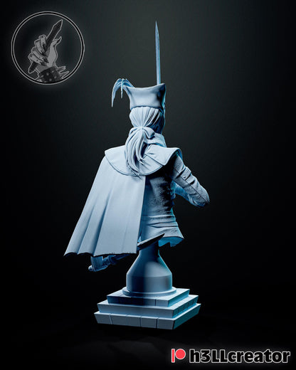 Lady Maria Bloodborne Bust - resin tabletop miniature alternate angle