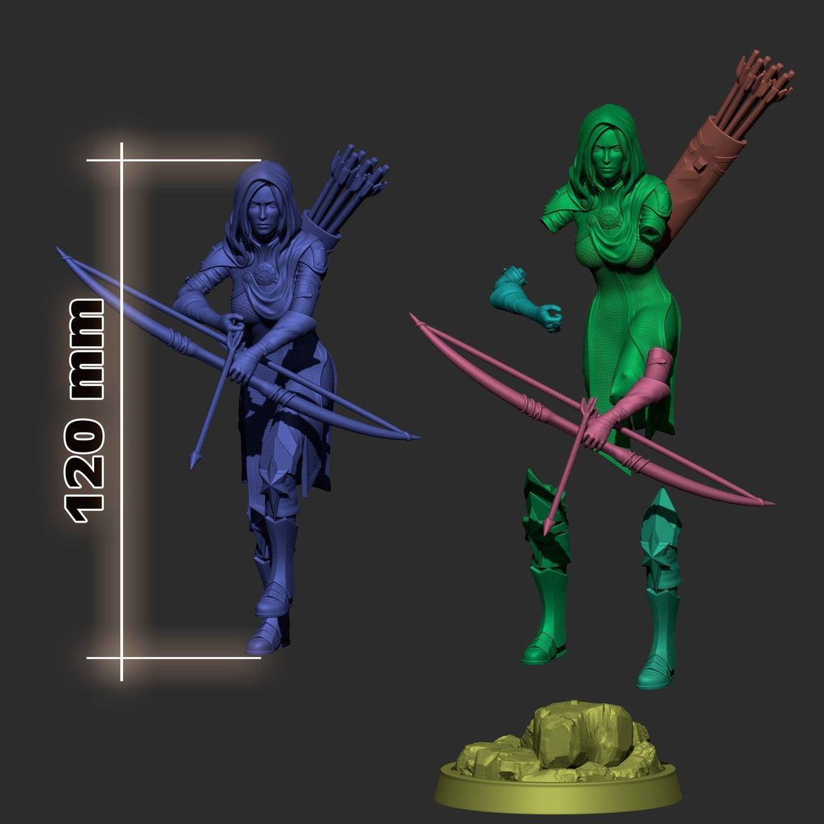 Leliana Dragon Age Figure - paintable tabletop miniature product view