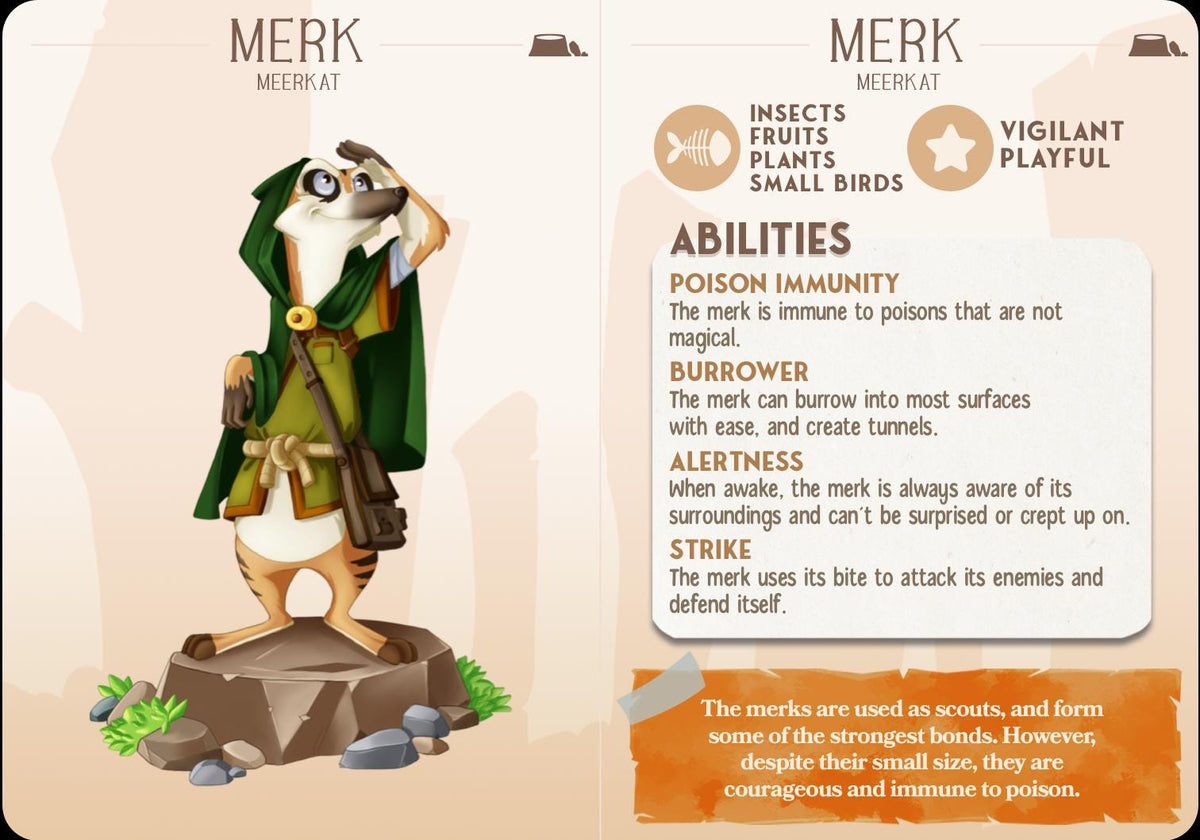 Meerkat Animal Companion Miniature - resin tabletop miniature alternate angle