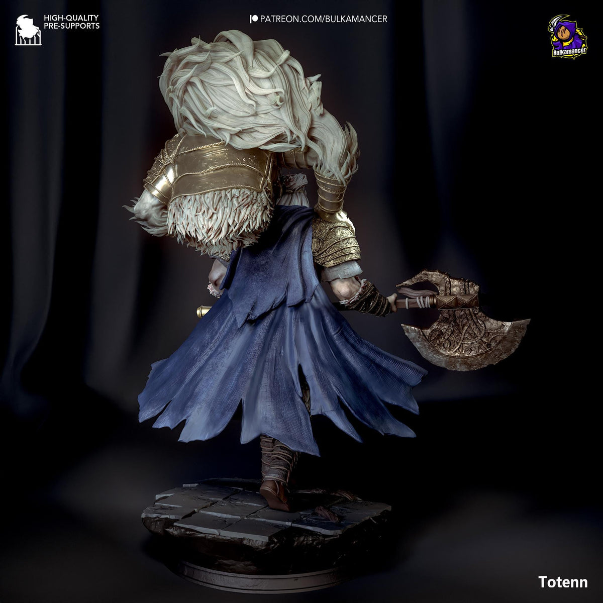 Godfrey Figure - Elden Ring - resin tabletop miniature alternate angle