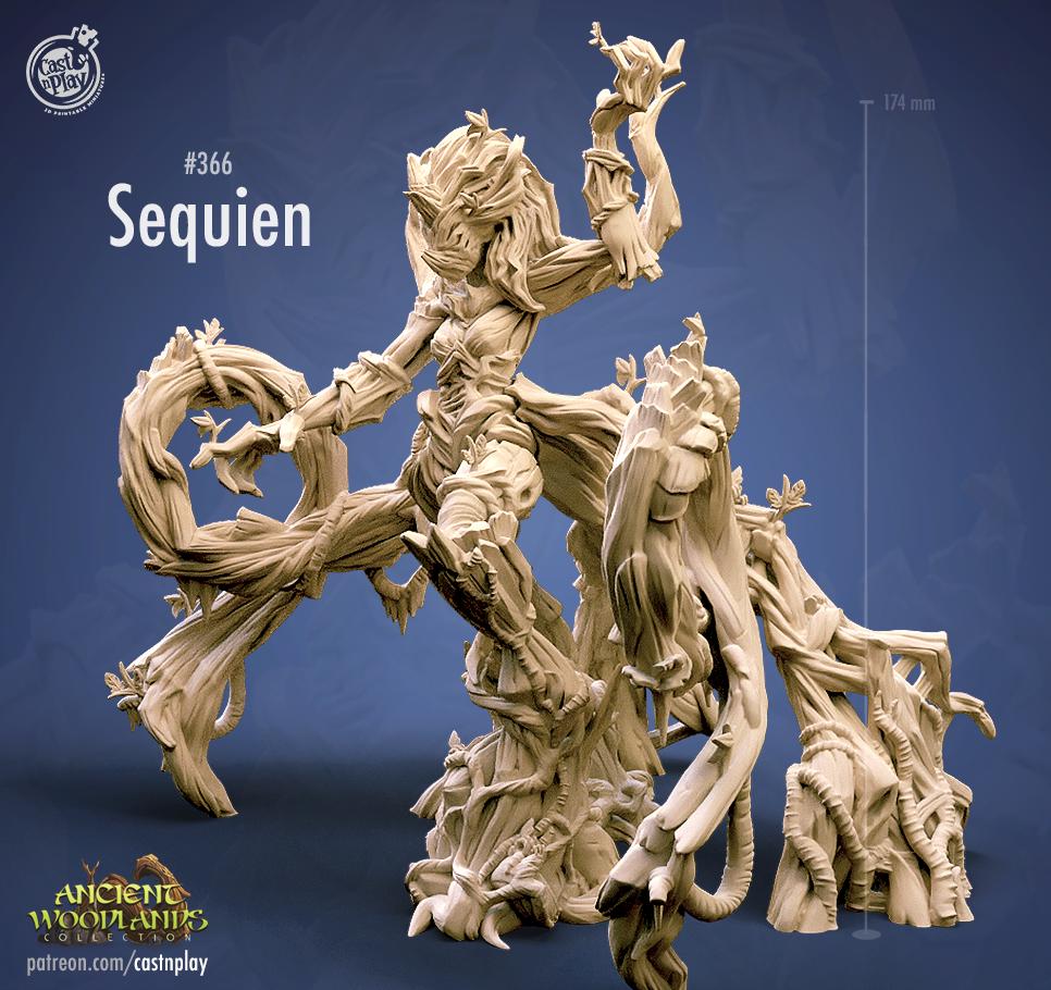Forest Guardian Miniature - resin tabletop miniature alternate angle
