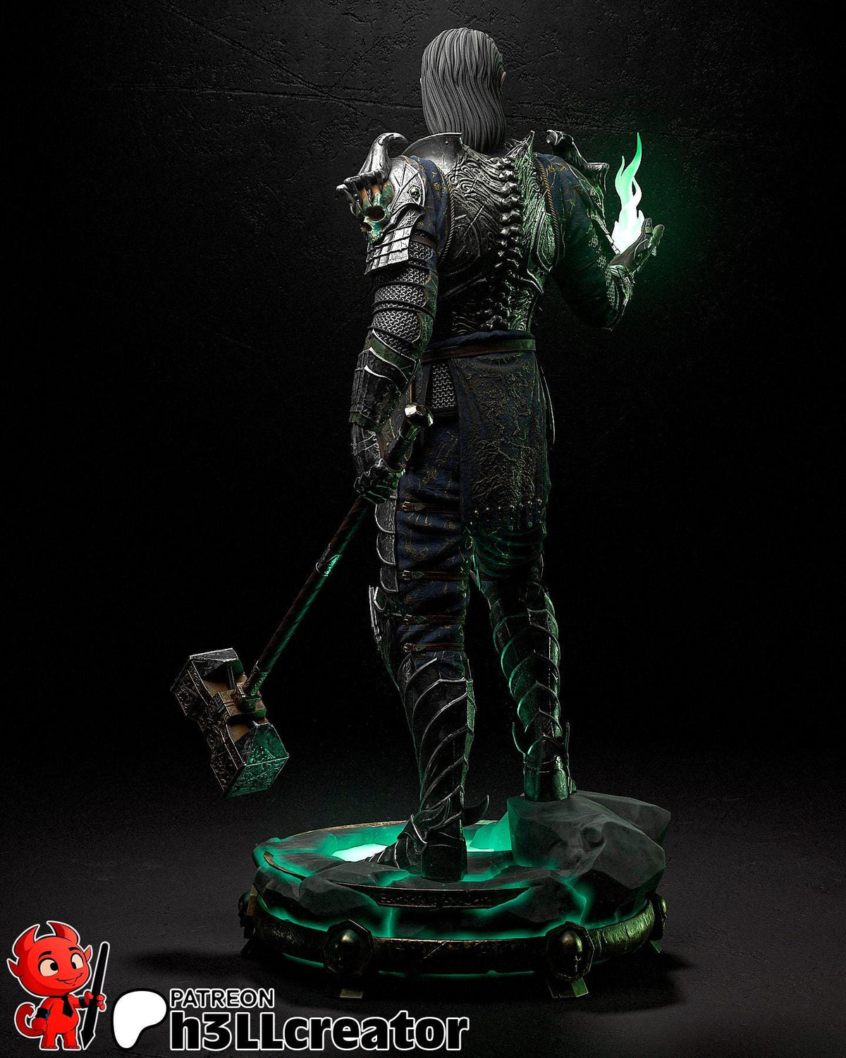 Ketheric Thorm Figure - Baldur's Gate 3 - resin tabletop miniature alternate angle