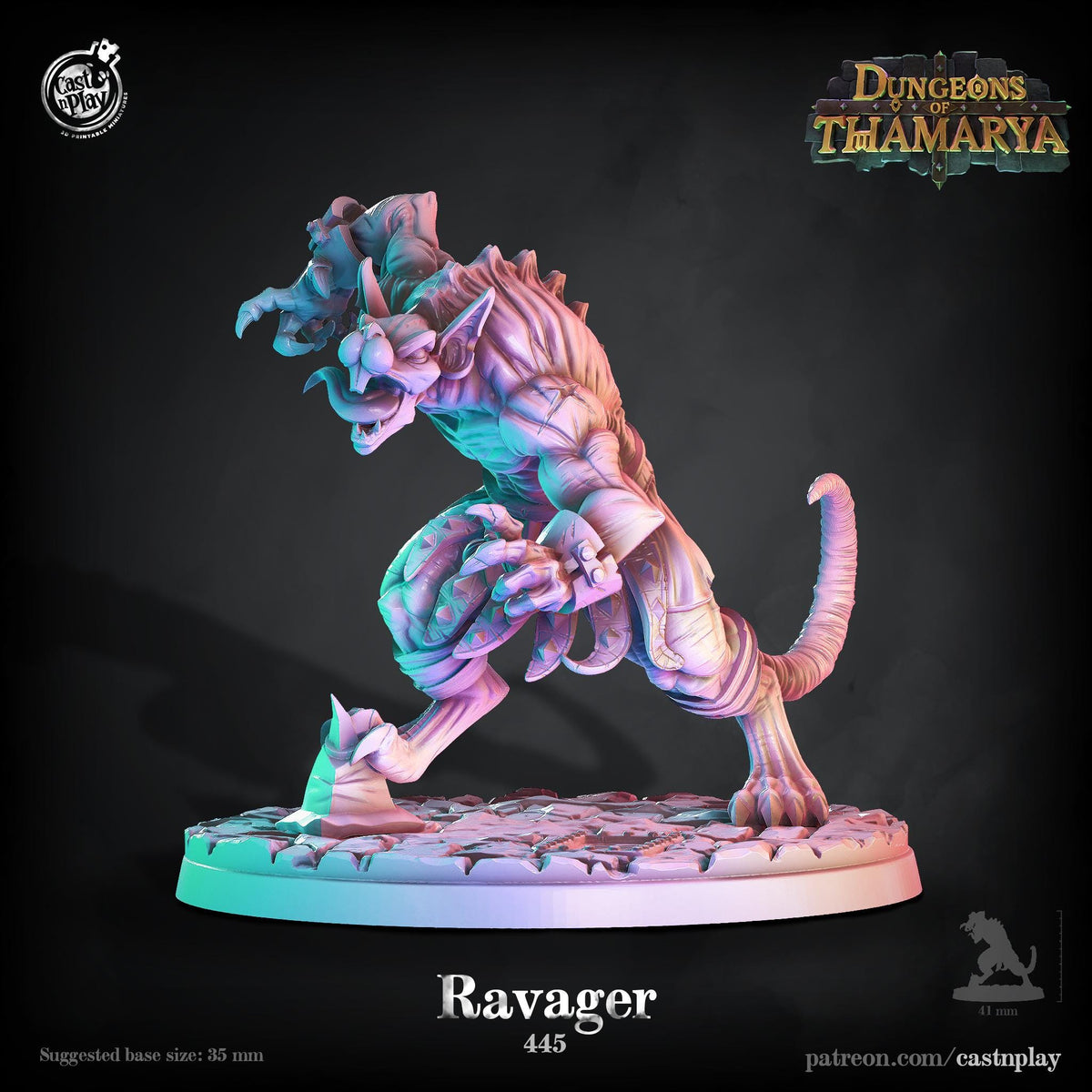 Rat Miniature - resin tabletop miniature front view