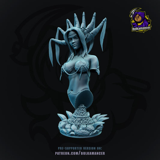 Nocticula Bust - Wrath of the Righteous - resin tabletop miniature front view