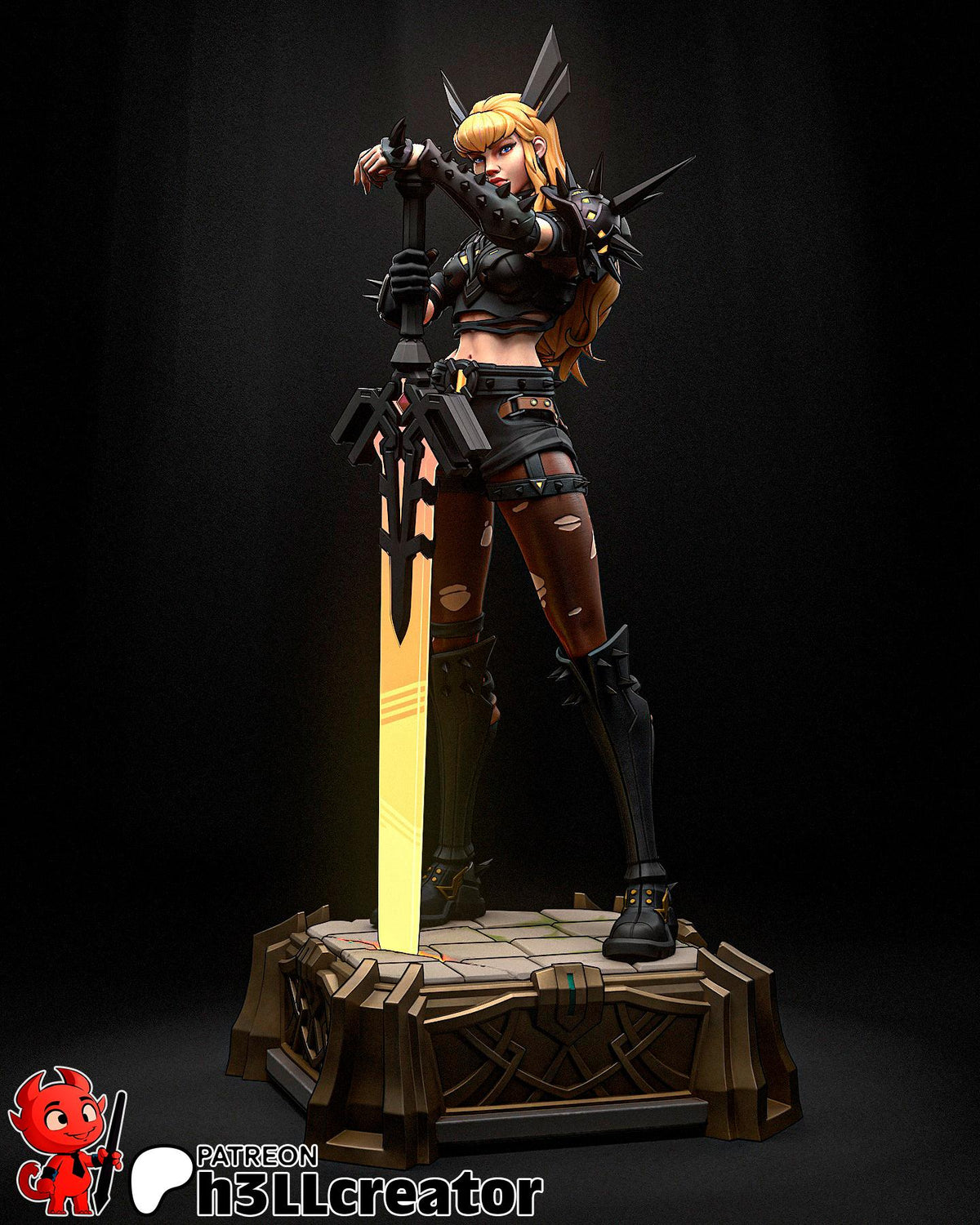 Magik Figure - Marvel Rivals - resin tabletop miniature front view