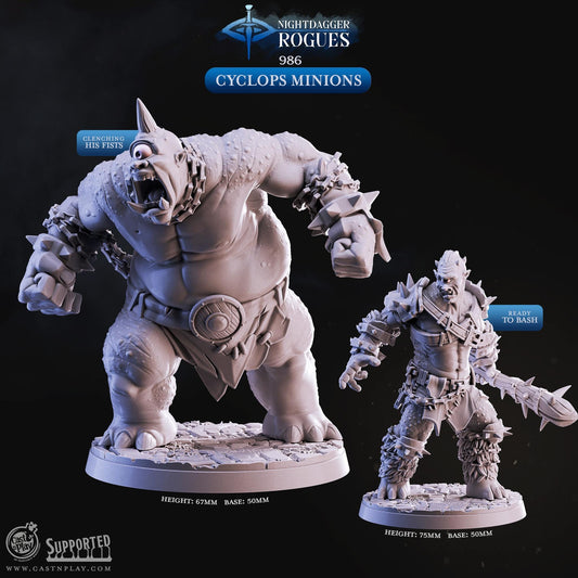 Cyclops Miniature - resin tabletop miniature alternate angle