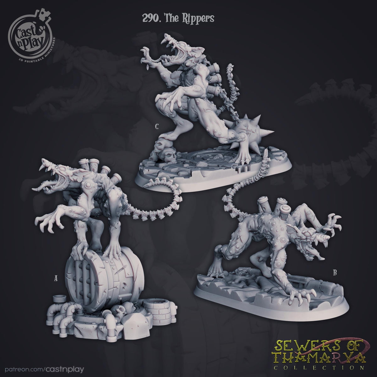 Ratfolk Miniature - resin tabletop miniature front view