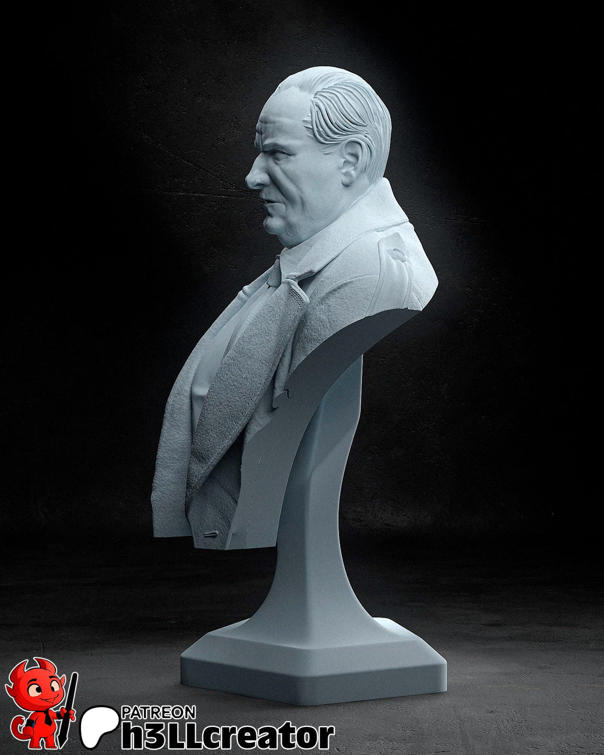 Oswald "Oz" Cobb Batman The Penguin Bust - 3D printed miniature detail view