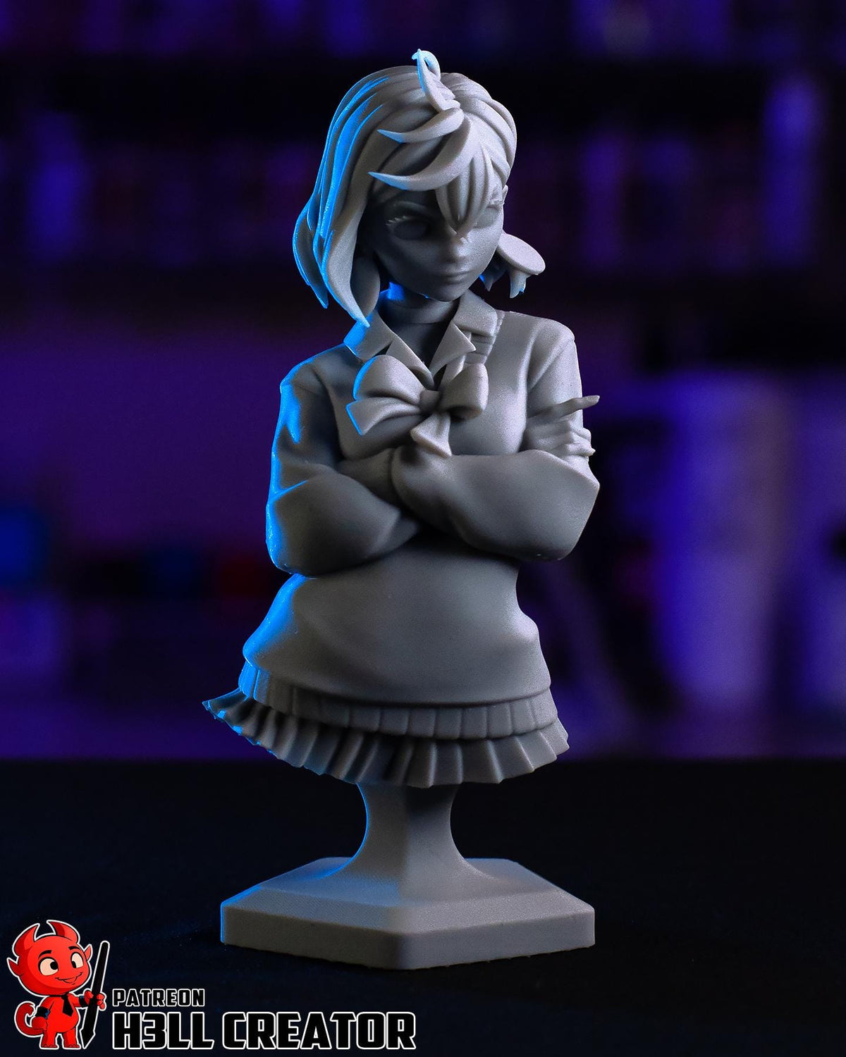 Momo Ayase DanDaDan Bust - resin tabletop miniature front view