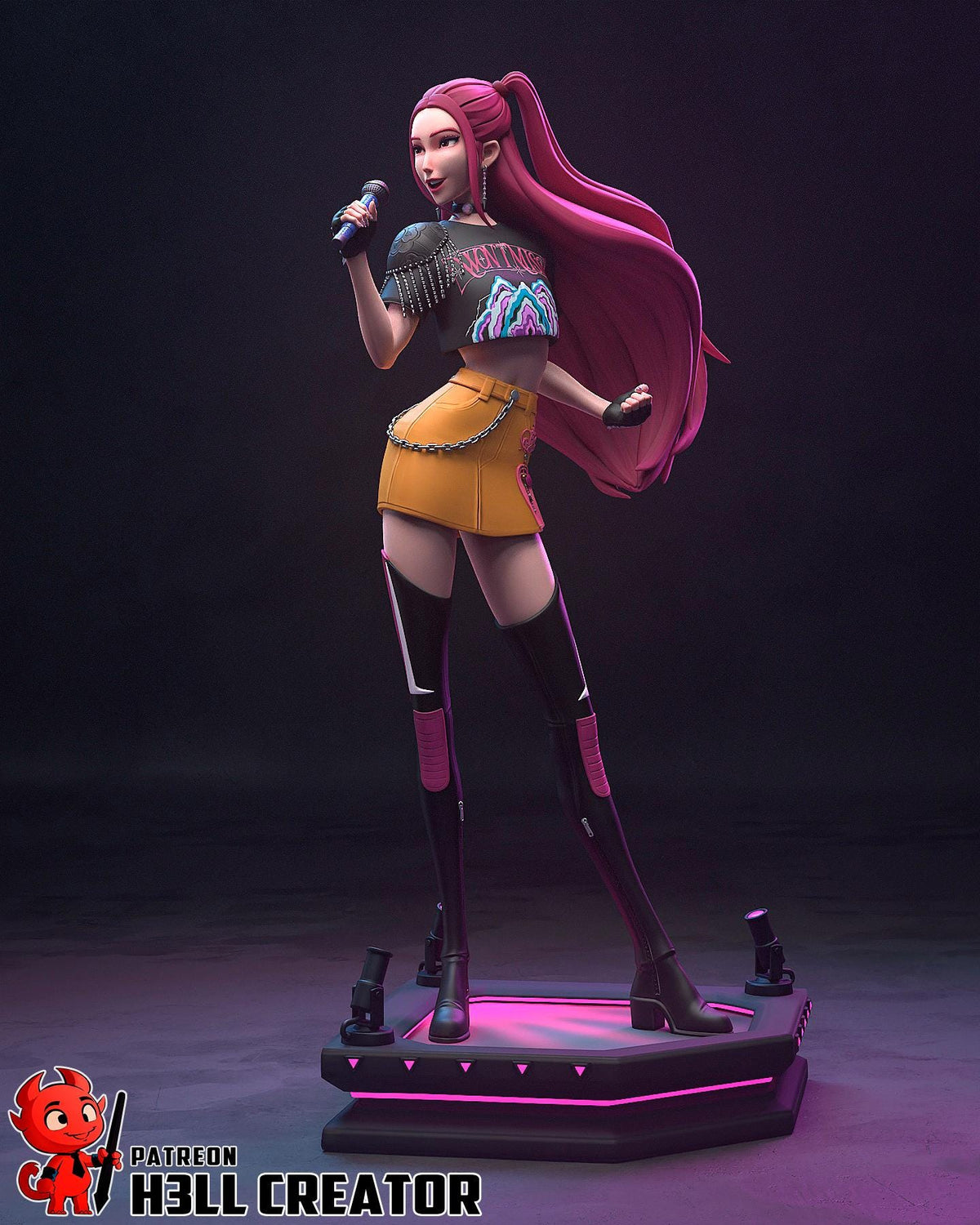 Mira KPop Demon Hunters Figure - paintable tabletop miniature product view