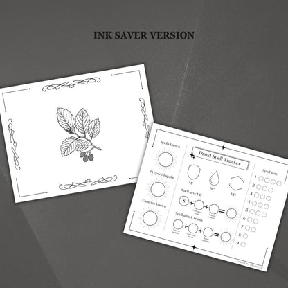 Printable Spell Slot Trackers - digital download preview 4