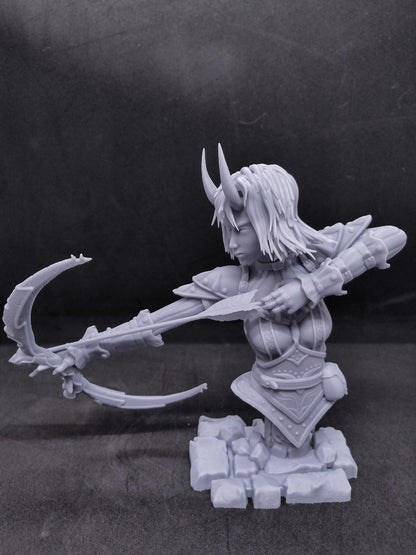 Arueshalae Bust - Wrath of the Righteous - paintable tabletop miniature product view