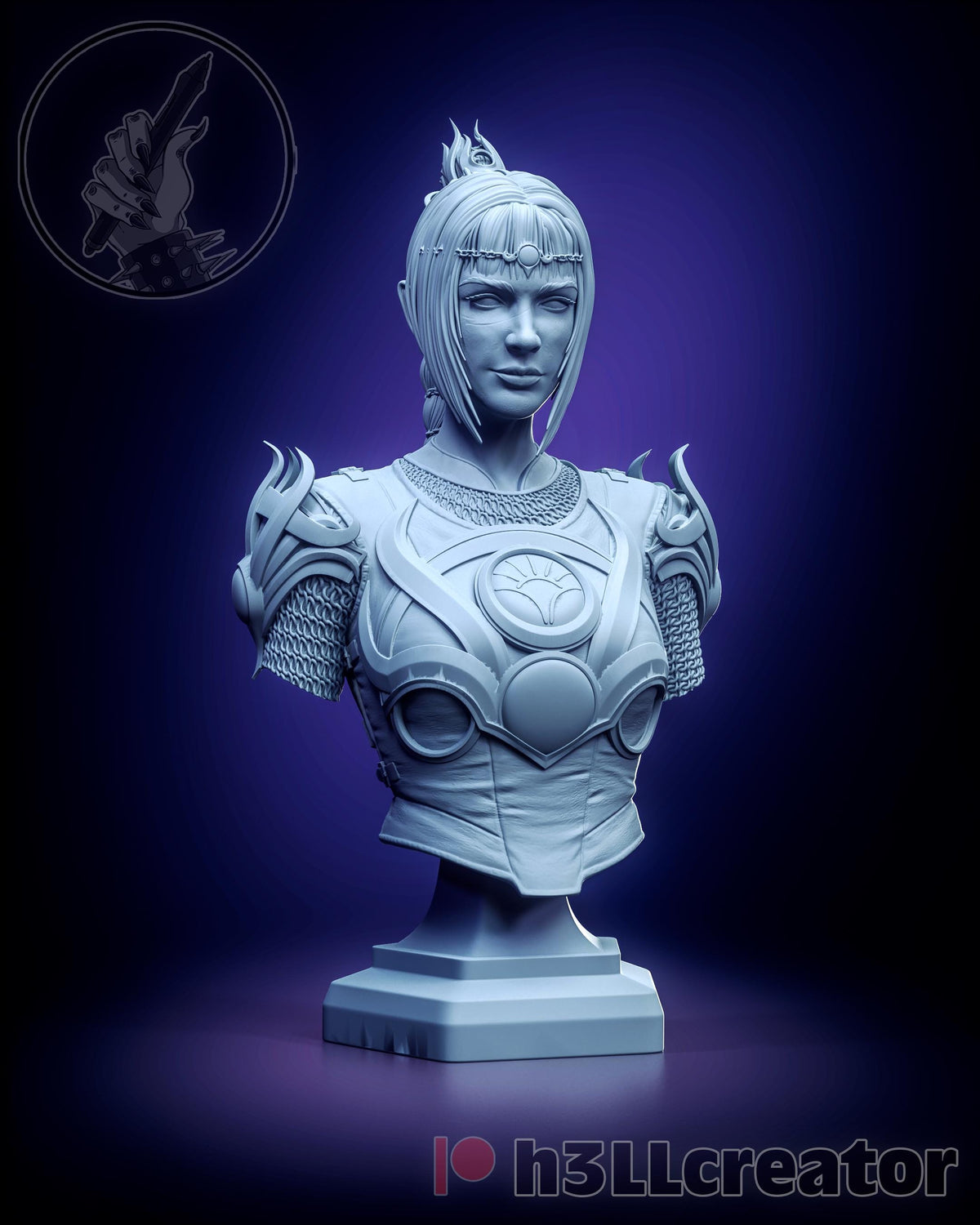 Shadowheart Bust - Baldur's Gate 3 - resin tabletop miniature front view
