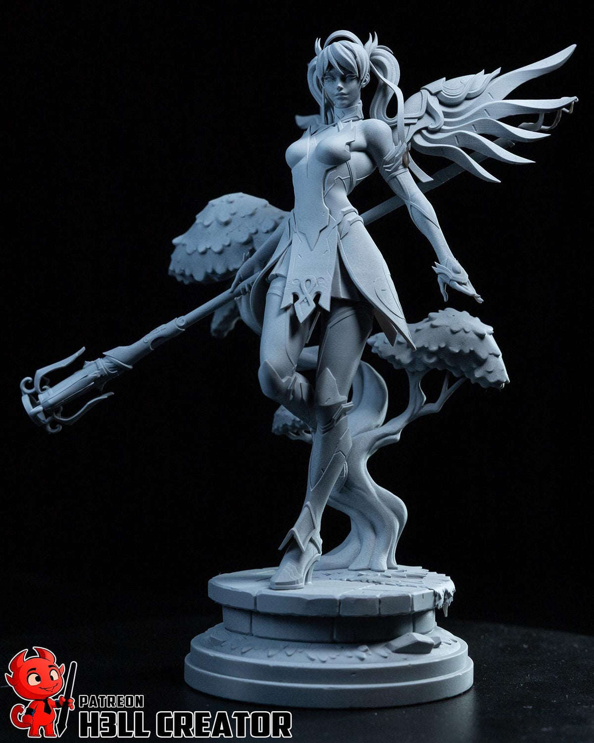 Mercy Figure - Overwatch - resin tabletop miniature front view
