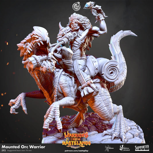 Orc Warrior Miniature - resin tabletop miniature front view