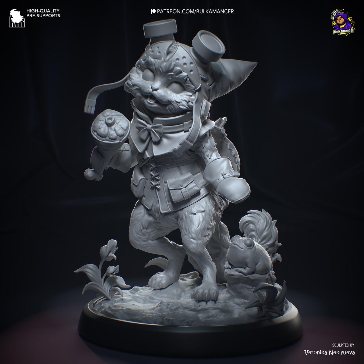 Palico and Toad Figure - Monster Hunter Wilds - resin miniature view 5