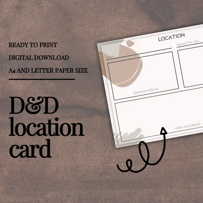Location Card - digital download preview