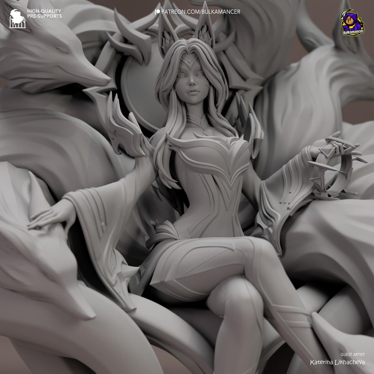 Ahri Figure - League of Legends - resin miniature view 6