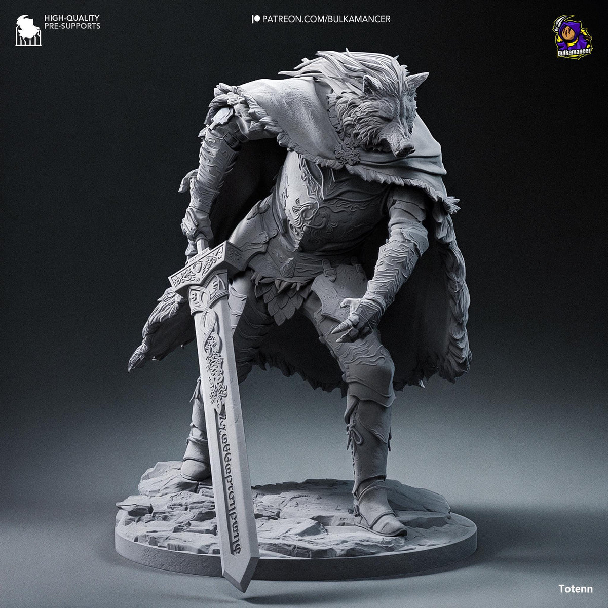 Blaidd the Half Wolf Figure - Elden Ring - resin miniature view 6