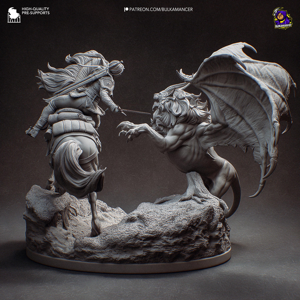 Ciri Manticore The Witcher Diorama Figure - resin miniature view 7