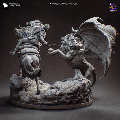 Ciri Manticore The Witcher Diorama Figure - resin miniature view 7